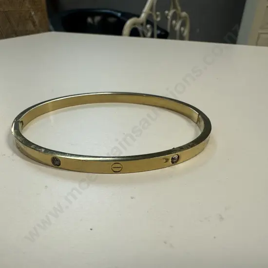 Cartier Style Bangle Stamped