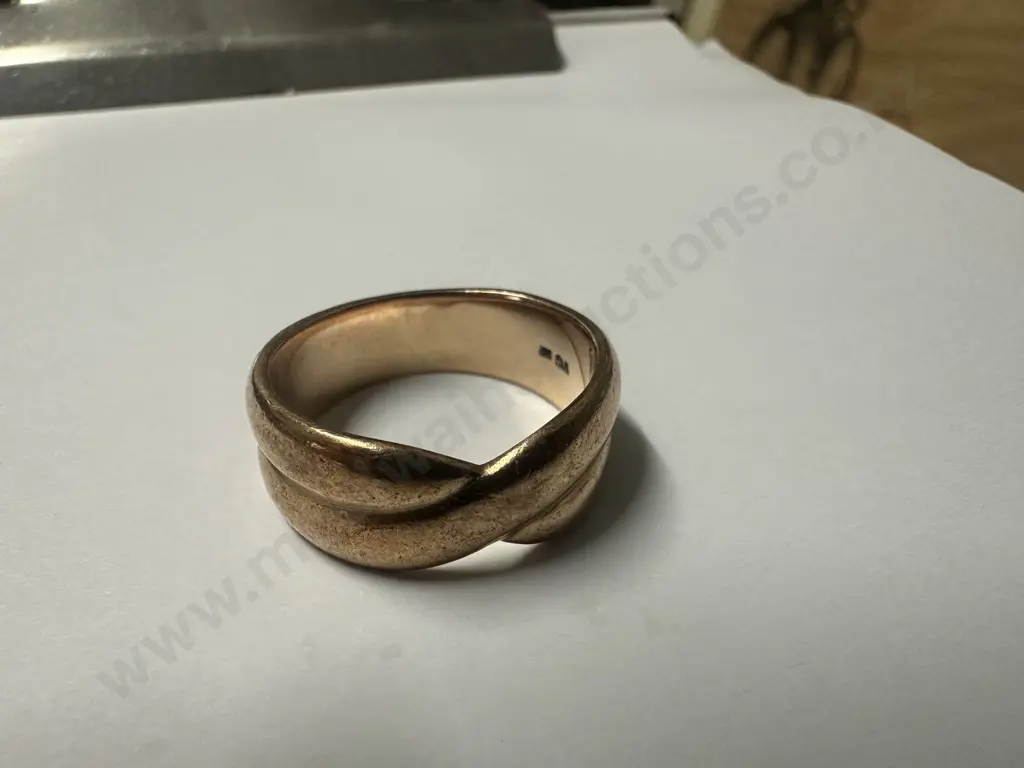 Stamped VG? Cross Over Ring Image 1++