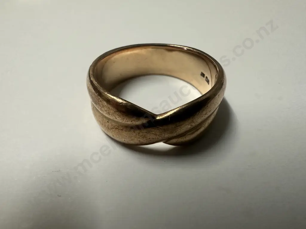 Stamped VG? Cross Over Ring Image 1++