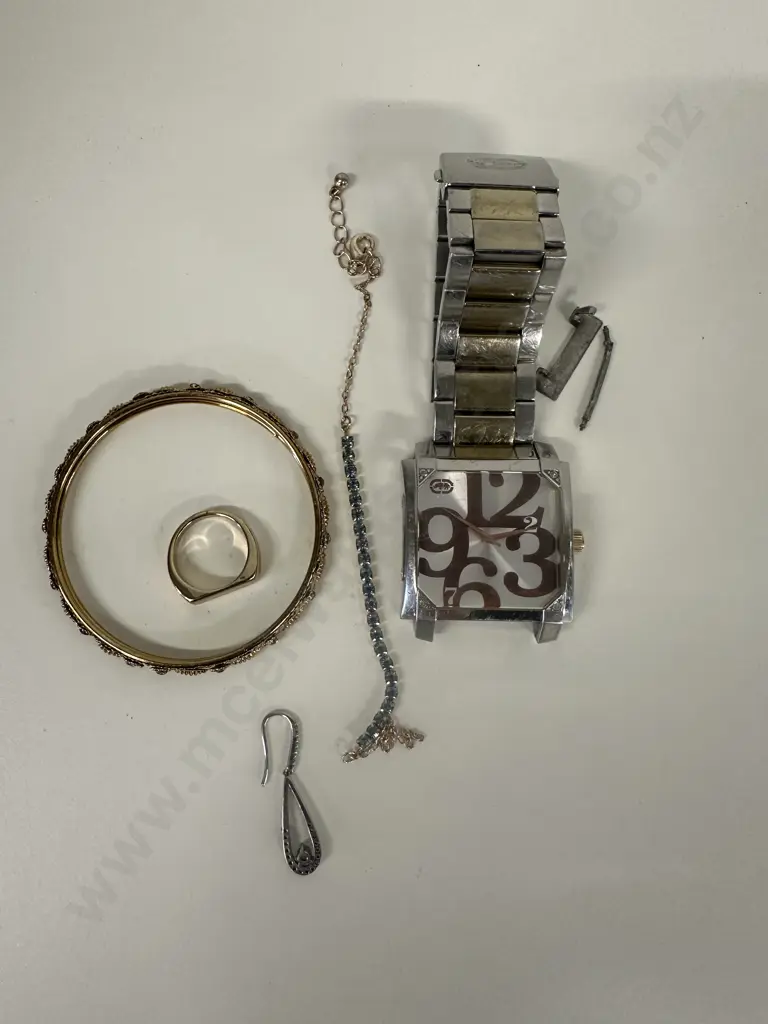 Selection Of Jewellery Including Marc Ecko Watch (as found) Image 1++