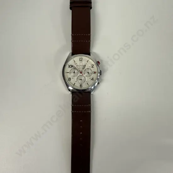 Tommy Hilfiger Watch With Brown Strap