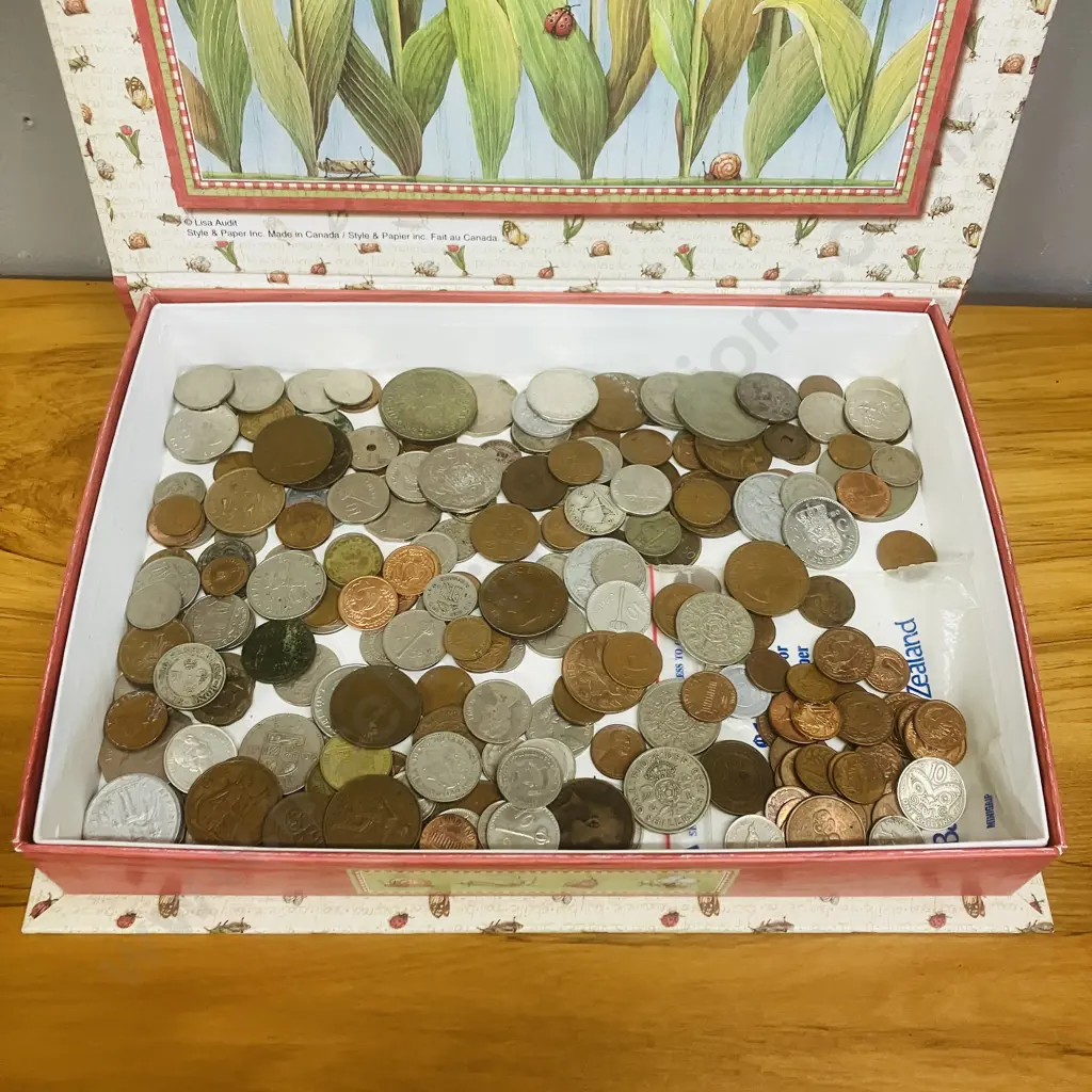 Coins - Assorted New Zealand, Australian, South African, French Etc Image 1++