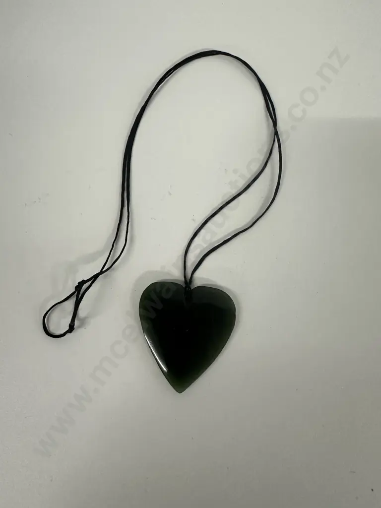 Greenstone Heart Shape Necklace Image 1++