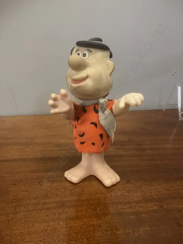 Vintage 1970s Dakin Fred Flintstone With Clothing & Tie, Articulated Head & Arms. H19cm Image 1++