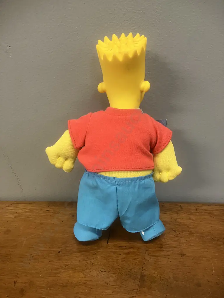 Vintage Simpsons BART SIMPSON With Itchy & Scratchy Tee With Tag - Rare Gift Rapt Figure 1996. H24cm Image 1++