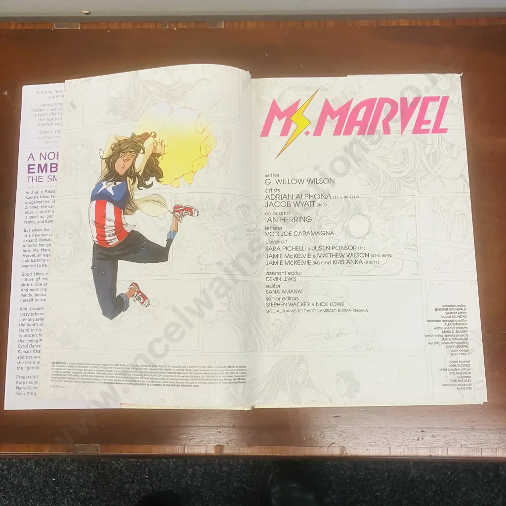 MS MARVEL Vol 1 MARVEL Comic Book Graphic Novel - First Edition First Print 2015 Hardback. ISBN 9780785198284 Image 1++