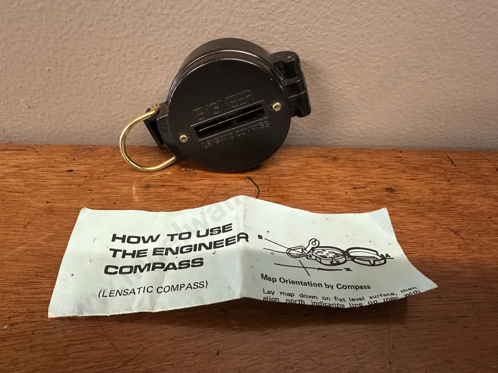 Military Style Engineer Compass In Folding Case Image 1++