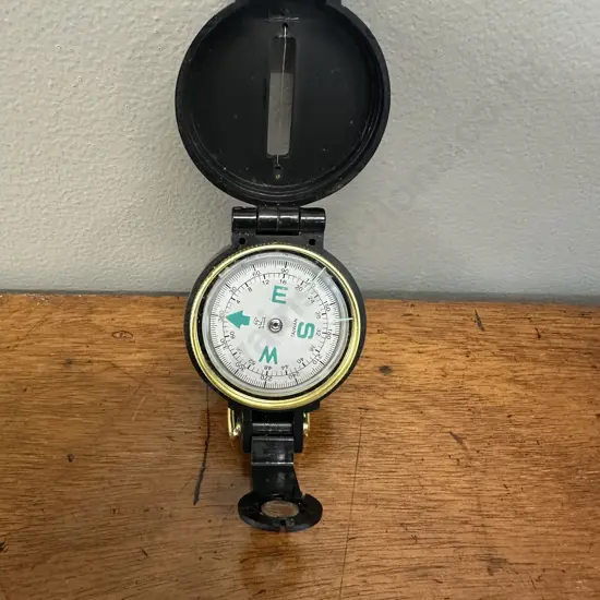 Military Style Engineer Compass In Folding Case