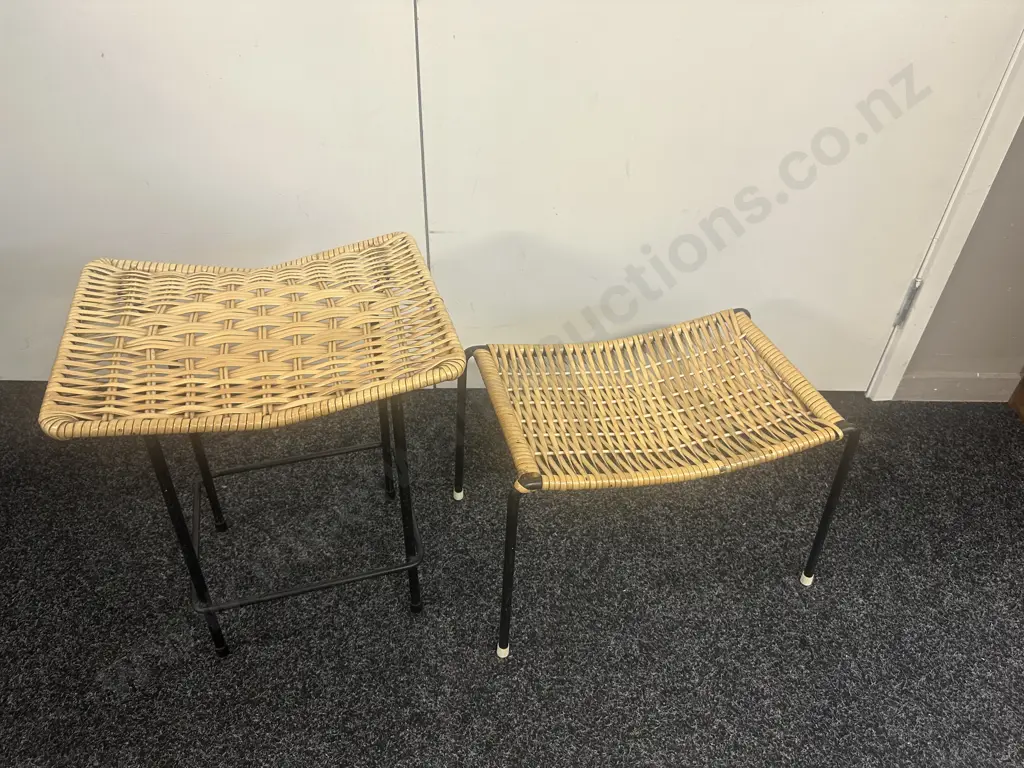 Retro Cane Stools Image 1++