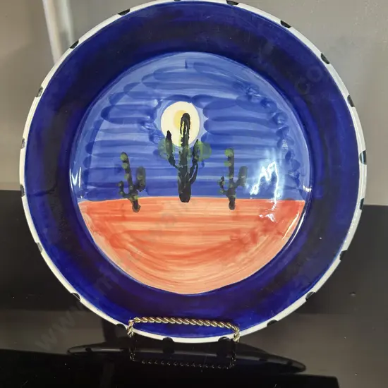 Bob Steiner 'Steiner Studio' Cactus Wall Plate (C1992 -1997). Dia29cm.