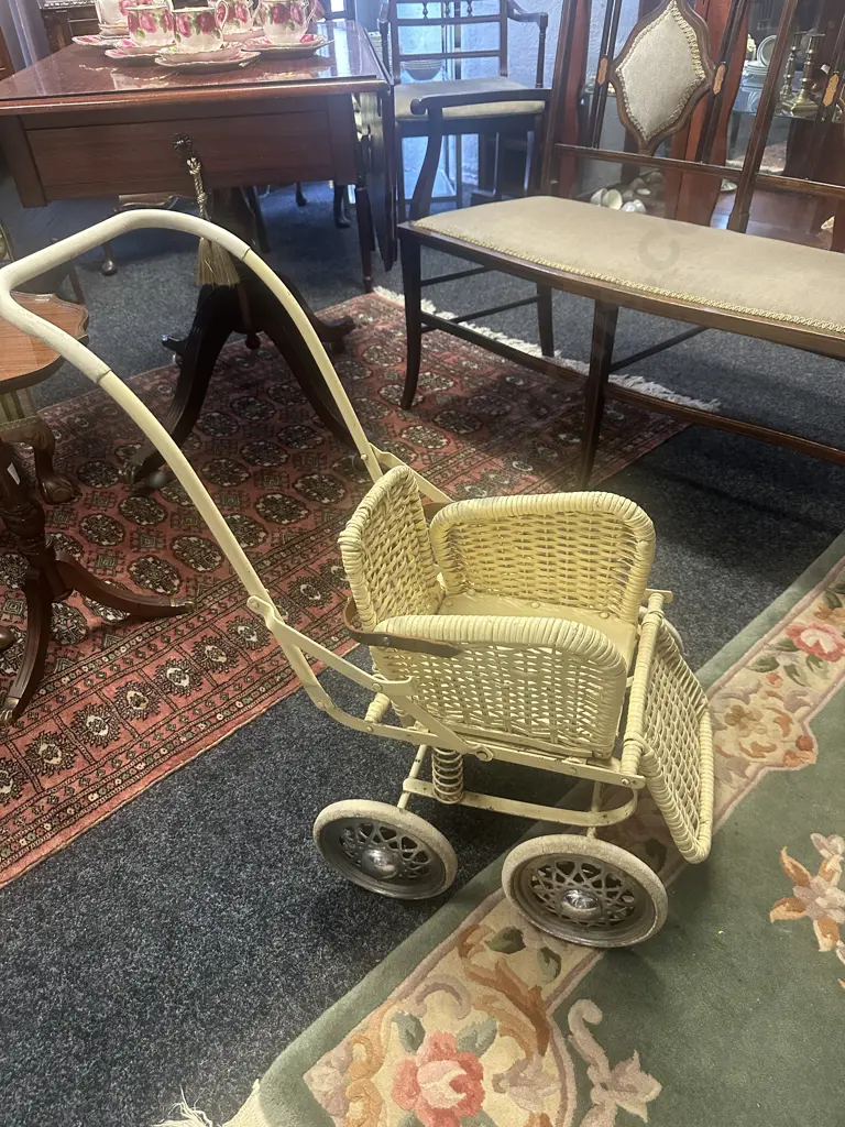 Vintage Cane Push Chair Image 1++