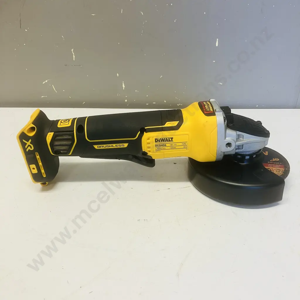 DeWalt 18V XR Brushless 125mm Angle Grinder Skin - DCG406 With Tolson Cutting Discs Image 1++