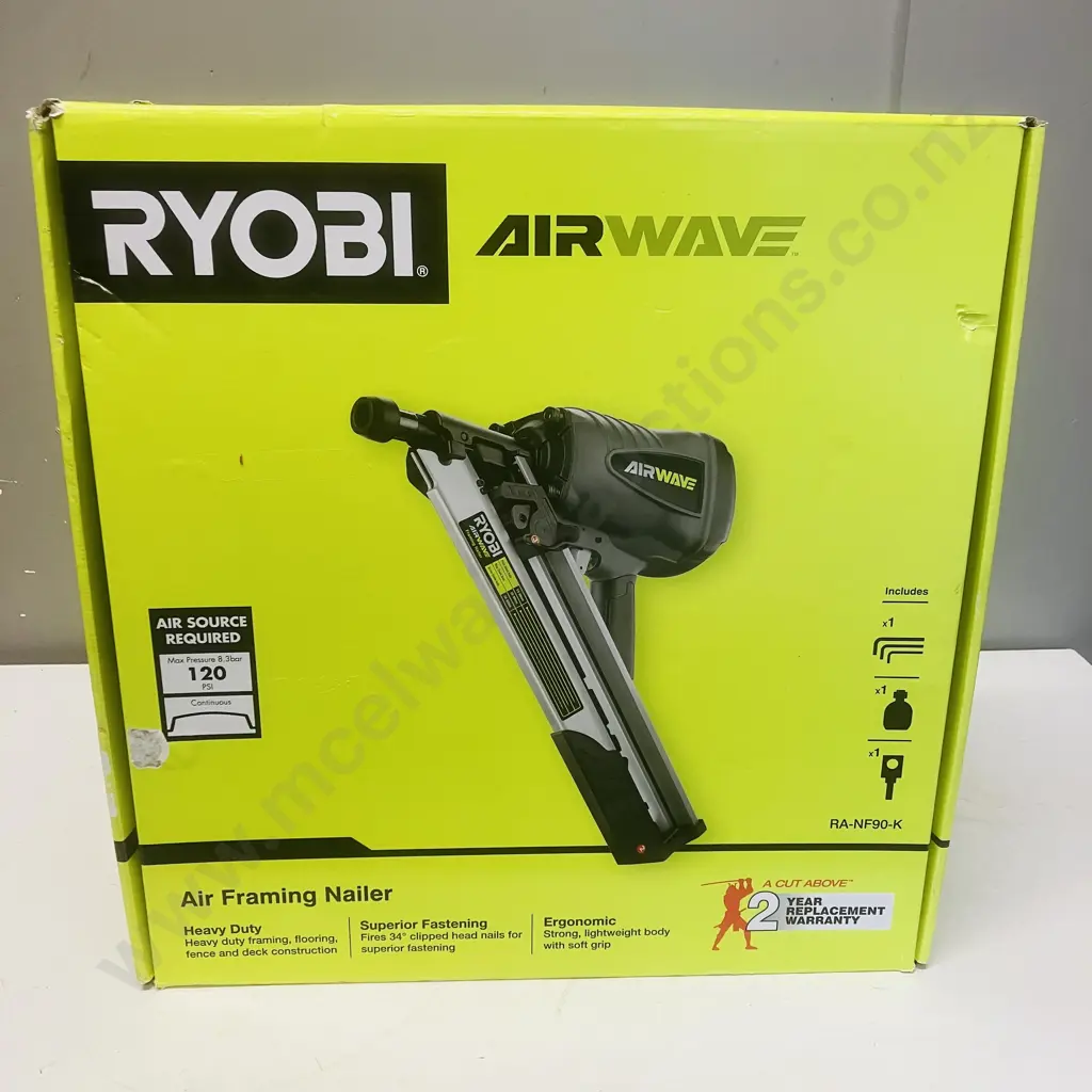 Ryobi Airwave Framing Nailer RA-NF90-K New In Box Image 1++