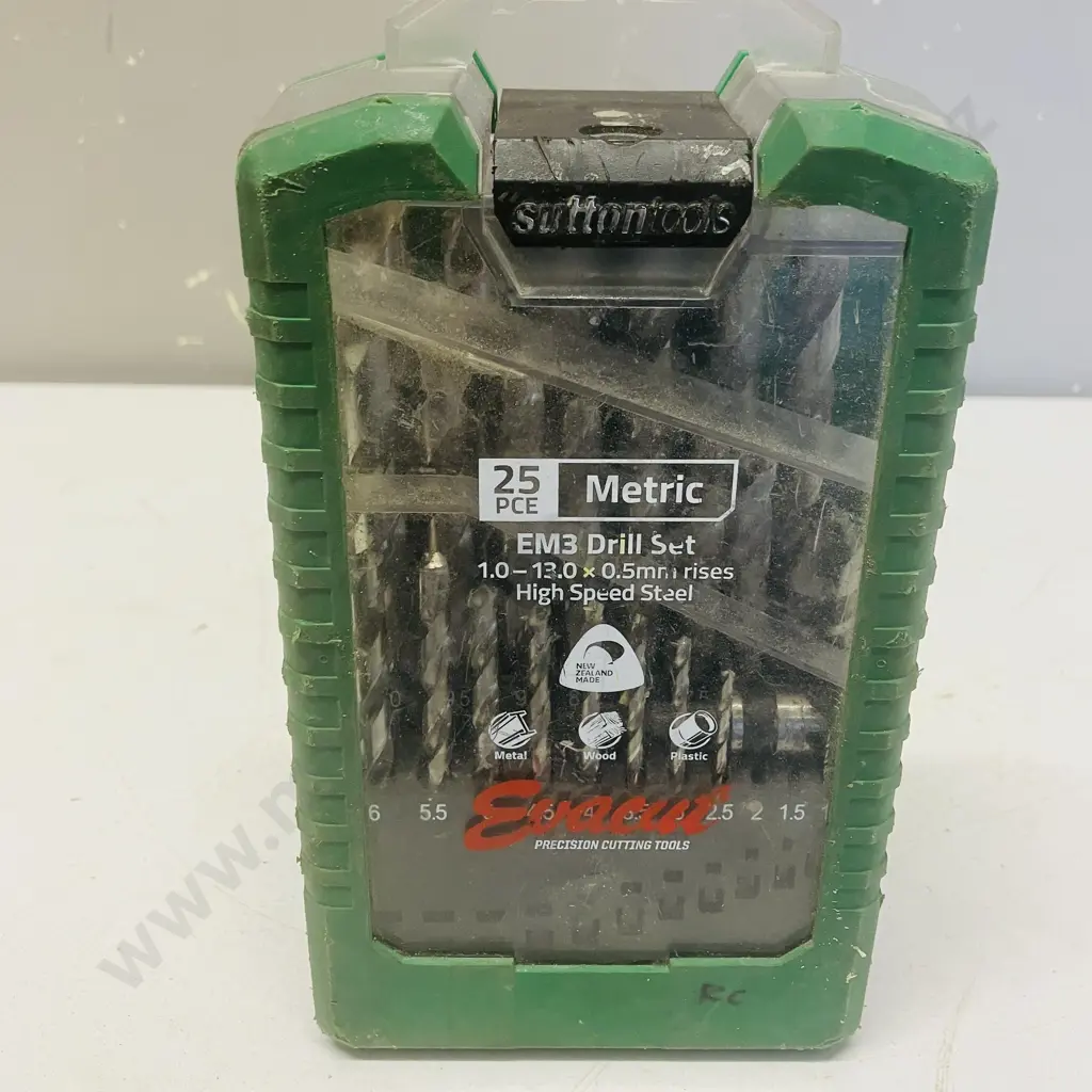 Sutton Tools Metric EM3 Drill Bits In Case Image 1++