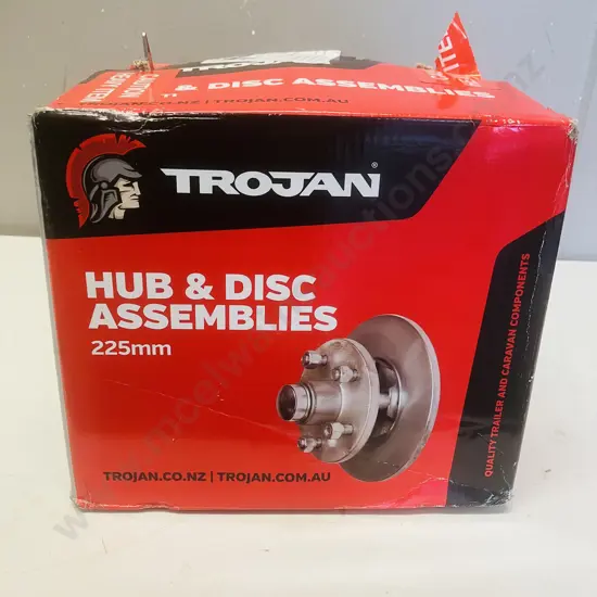 Trojan Hub & Disc Assemblies 225mm (Hub Kit 225 S/S Disc 5 x 4 1/2 x 1/2 No Calipers, Does Not Include S Axle)