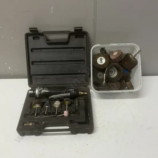 Tranmax TPT-521 6mm Pro Air Die Grinder, Free Speed, 22,000Rpm In Molded Case With Extras