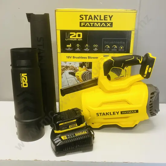 Stanley Fatmax 18V Brushless Blower, 4.0Ah Battery & Charger