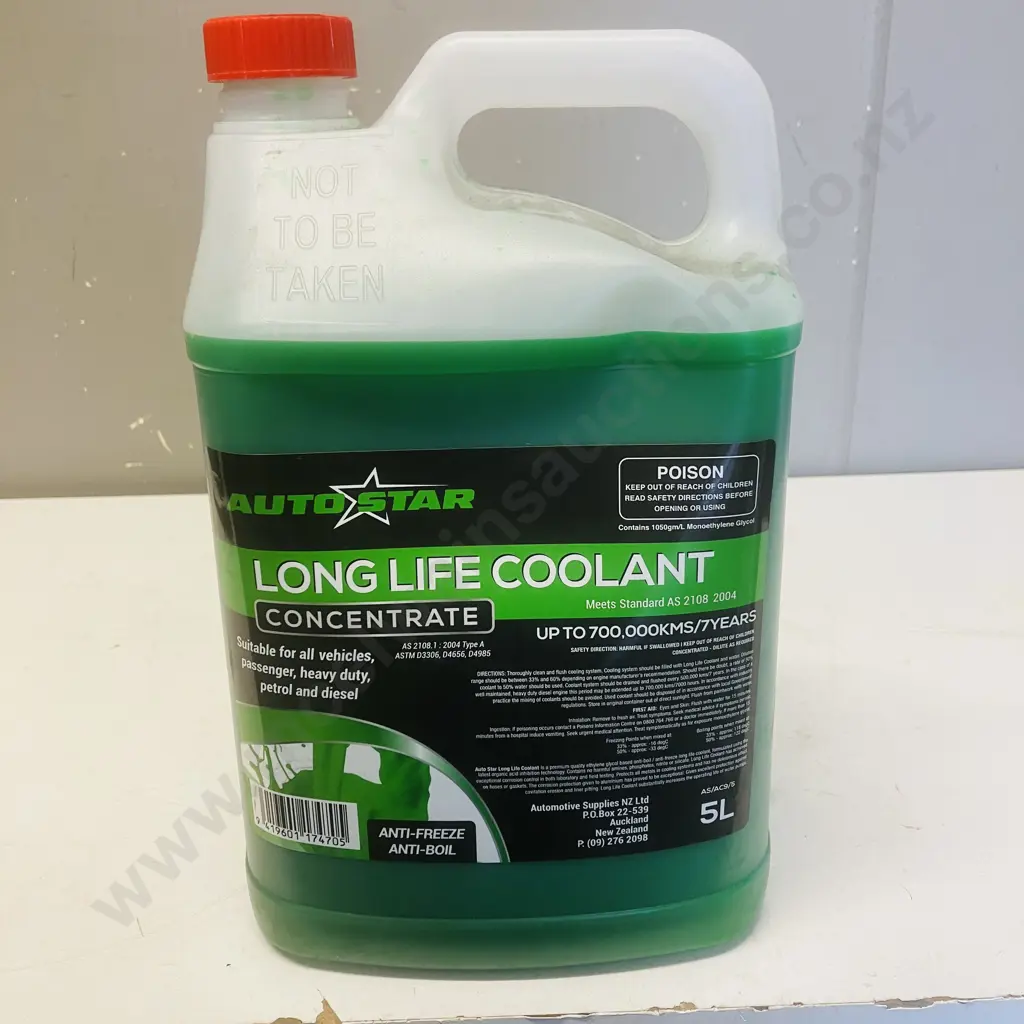 Auto Star Long Life Coolant Concentrate - 5 Litres Image 1++