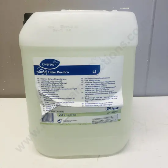 Diversey Suma Ultra Pur-Eco L2 Machine Dishwashing Detergent - 20 Litres