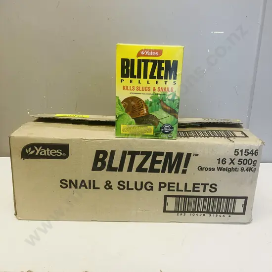 Yates Blitzem Snail & Slug Pellets - 16 x 500g