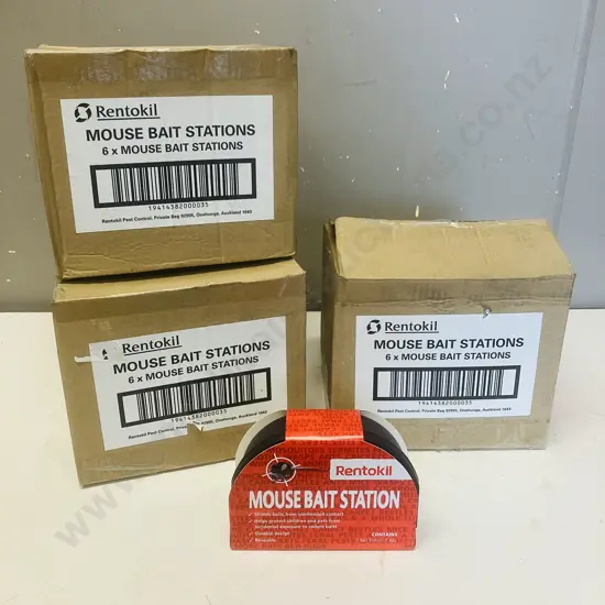 Rentokill Mouse Bait Stations x 18 - 3 x Boxes of 6