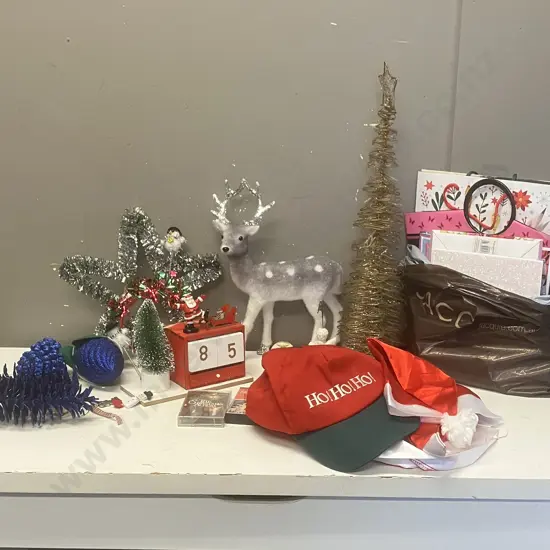 Christmas Items, Santa Advent Calendar, Cards, Bags Etc