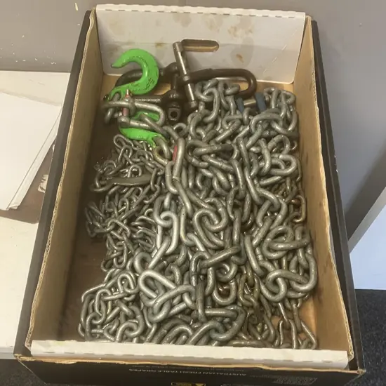 Box Lot Chains & Hooks Etc