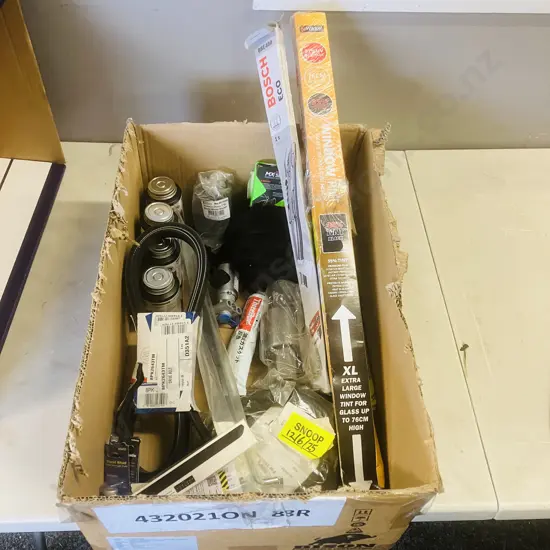 Box OF Assorted Car Sundries 