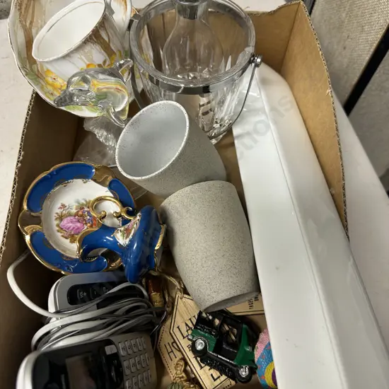 Selection Of China & Glassware Including Royal Albert Duo, Limoges, Phone Etc