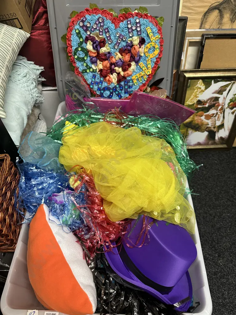 Large Clear Bin Of Assorted Dress Ups Etc Image 1++