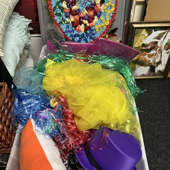 Large Clear Bin Of Assorted Dress Ups Etc