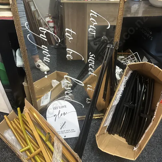 Vintage Gilt Framed Mirror (af) Etc