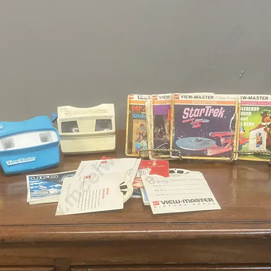 Pair of Vintage Viewmasters With Assorted Reels