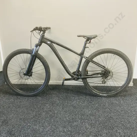 Black Painted Mountain Bike With Kona Seat & Pedals