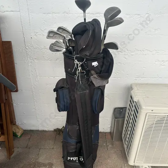 Assorted Golf Clubs In Protech Bag