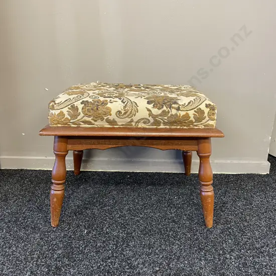 Vintage Retro Mahogany Footstool. H39 Top 52 x 40cm
