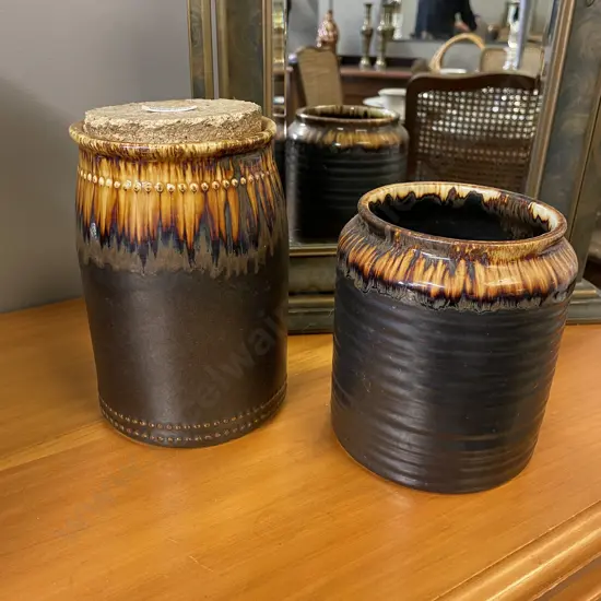 Crown Lynn Titian Cannisters x 2