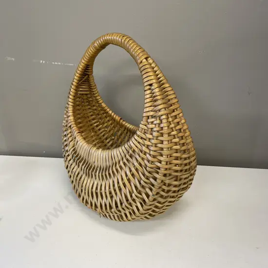 Vintage Cane Banana Basket
