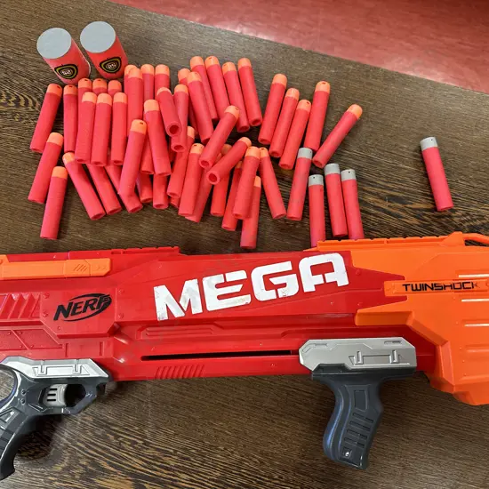 Nerf Mega Twin Shock  With Bullets & Targets