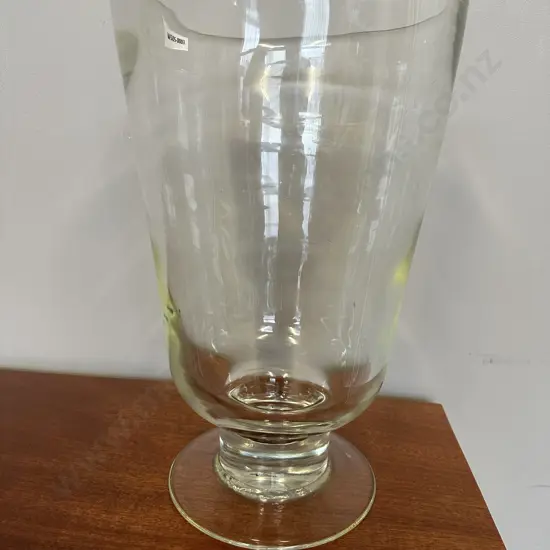 Extra Large Modernist thick glass Chalice Vase H37cm