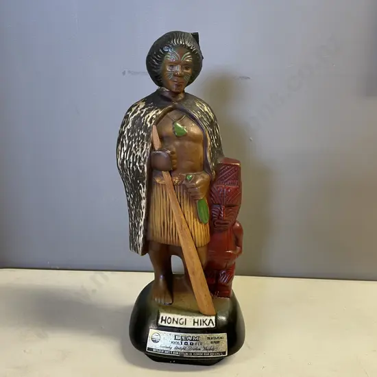 Vintage Jim Beam "Hongi Hika" Musical Decanter