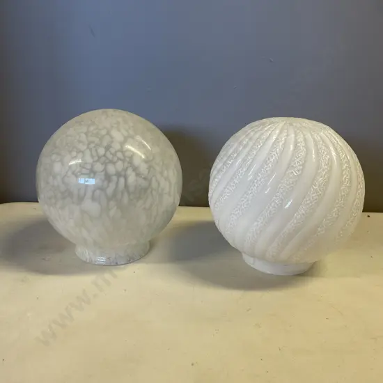 Vintage Glass Lampshades x 2 