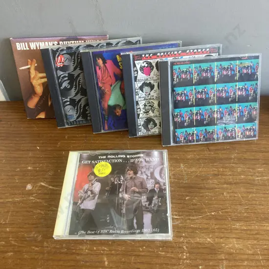 Lot of 5 The Rolling Stones CDs Includes Rare Get Satisfaction...If You Want!, & Bill Wayman's Rythym Kingss