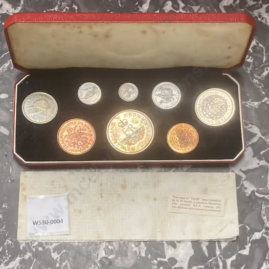 New Zealand 1953 Elizabeth II Coronation Proof Set In Case Of Issue