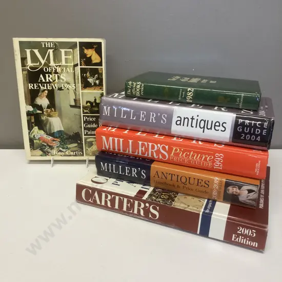 Lot of 6 x Carter's, Miller's, & Lyle Antiques, Books, Paintings Price Guides / Reviews