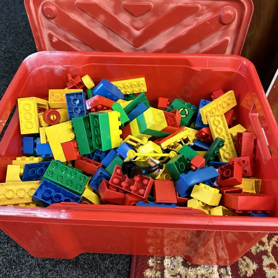 Red Rectangular Bin of Duplo