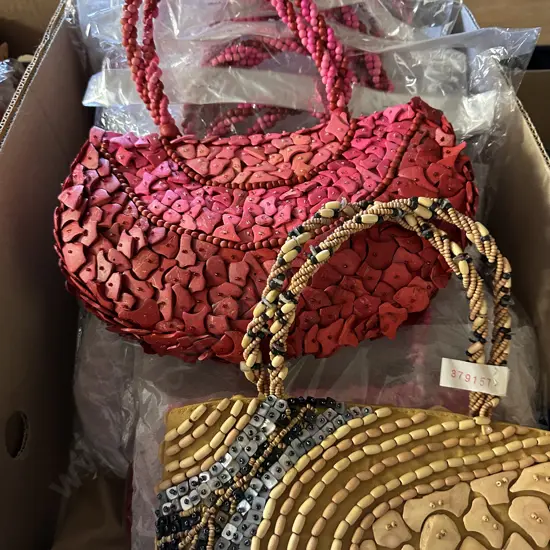 'Pele' Handbags Pink And Cream