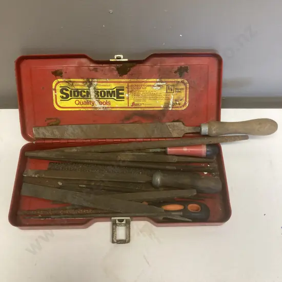 Assorted Files In Sidchrome Metal Case