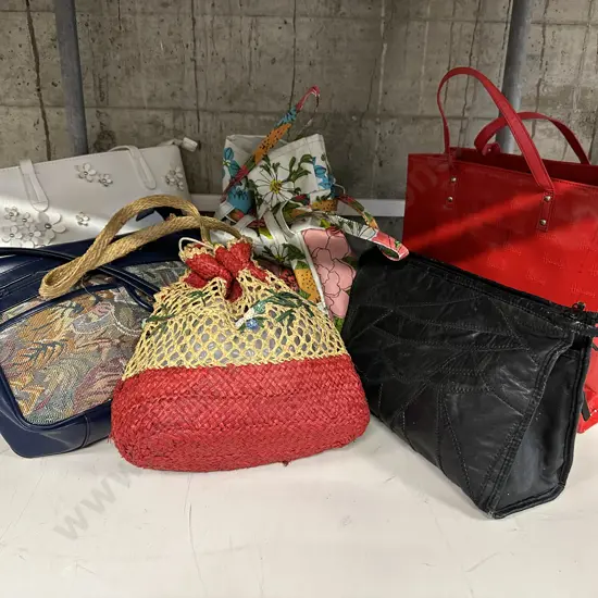 Selection Of Handbags Including Harrods Etc 