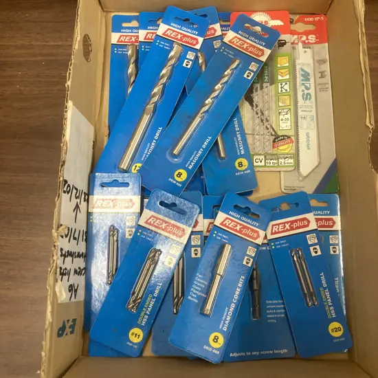 Box Lot Rex Bits, Drill Bits, MPS Blades Etc